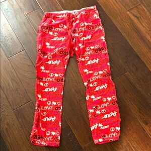 Aero Pajama Pants with “Peace Love Dream” - Size S - Excellent Condition